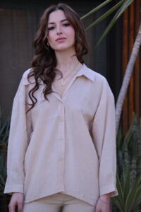 Oversized Button-Down Shirt