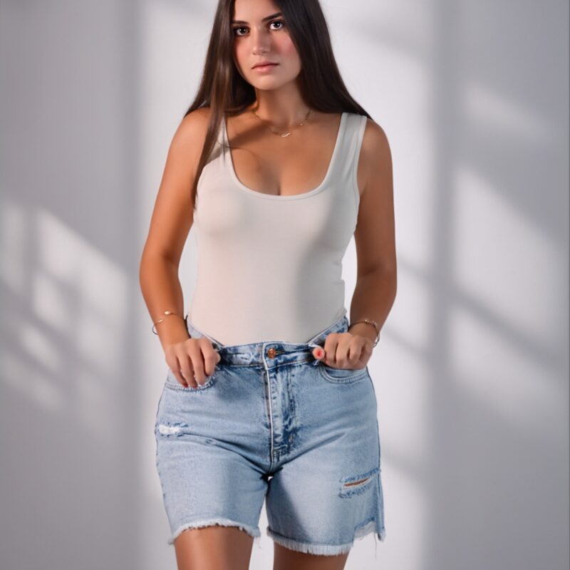 Straight Jean Shorts