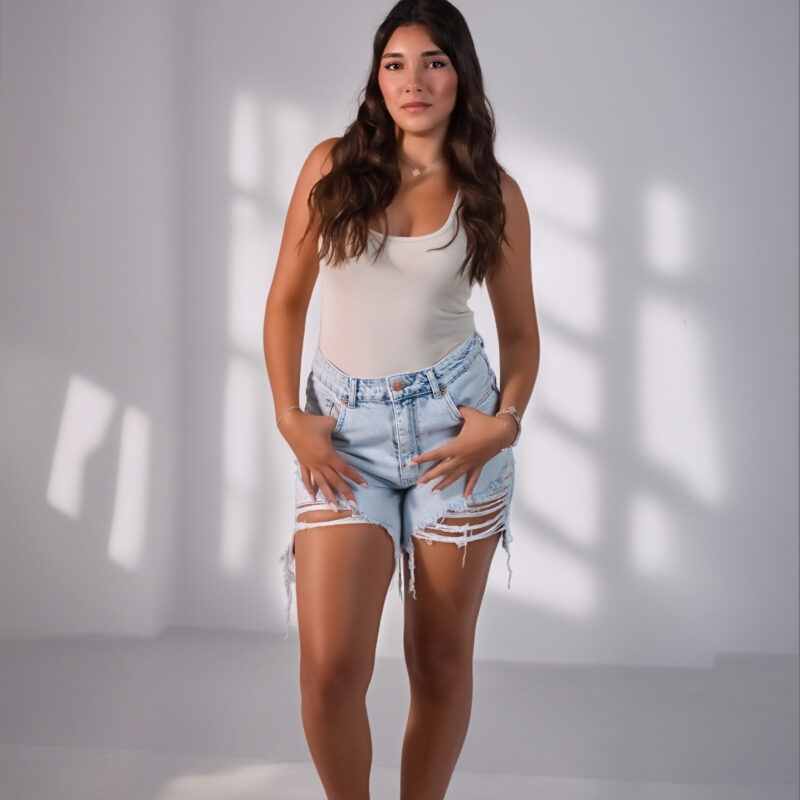 Ripped Jean Shorts