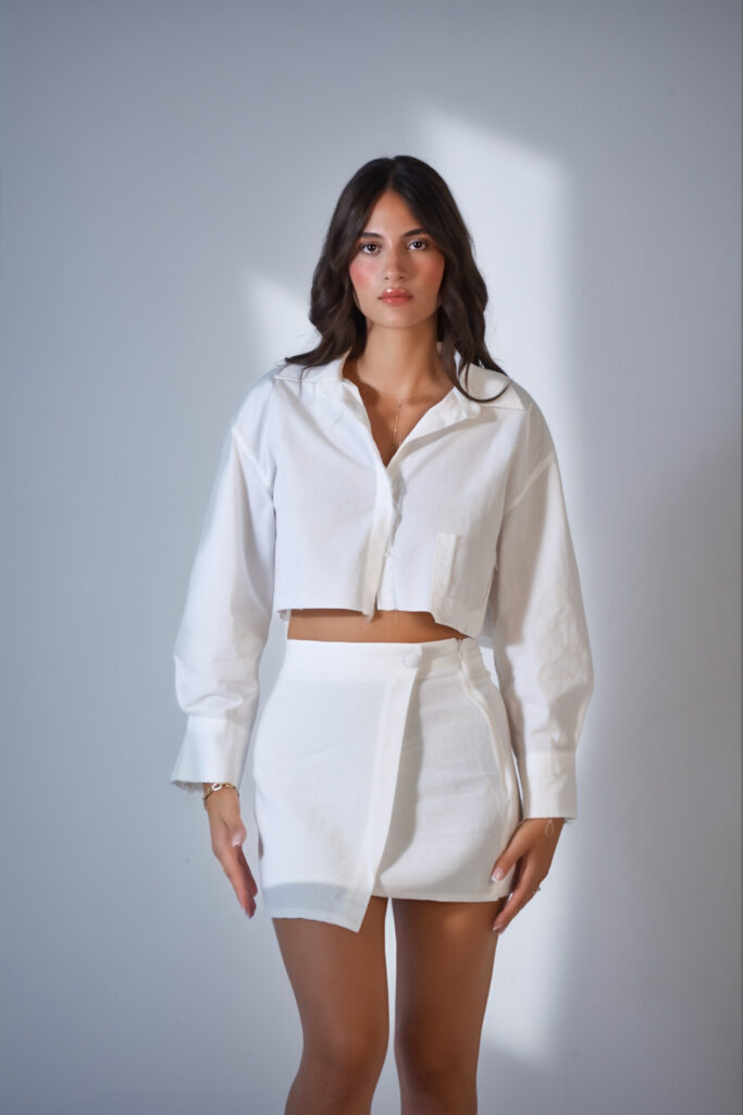 Linen-like Material Skirt
