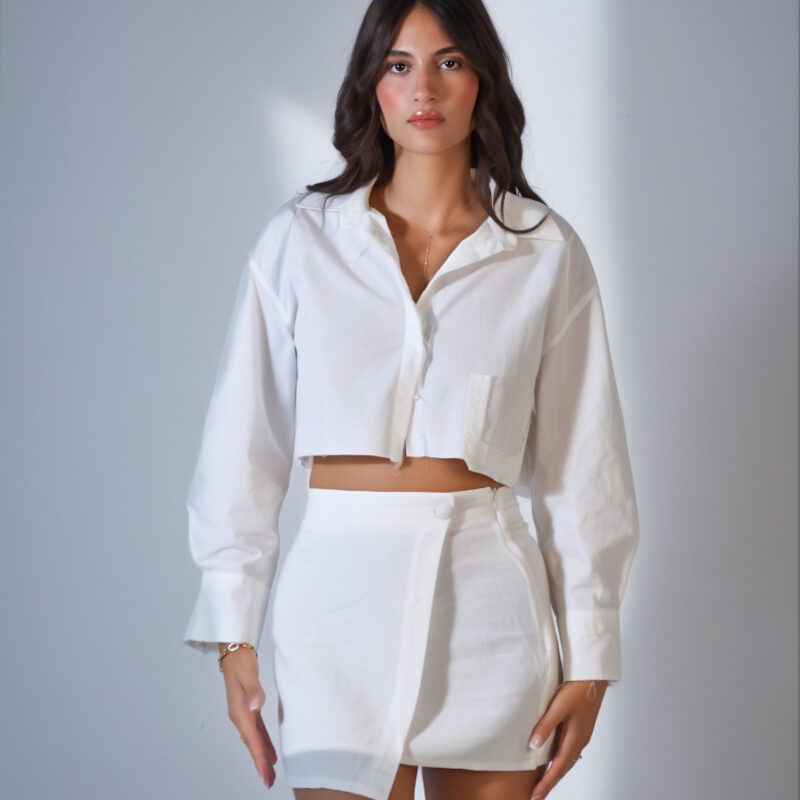 Linen-like Material Skirt