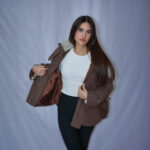 Fur-Trim Jacket Mocha