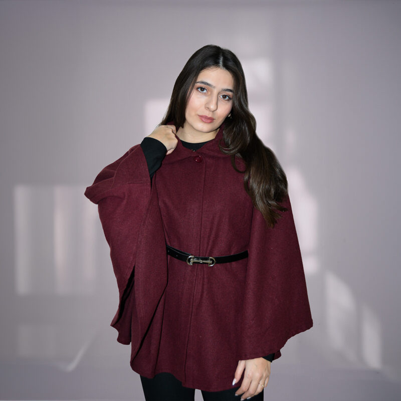 Burgundy Winter Cape