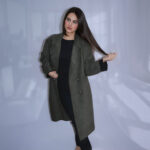Suede Trench Coat Green