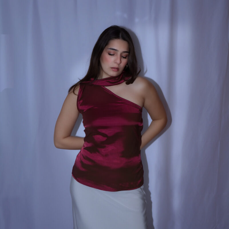 Satin Scarf Top